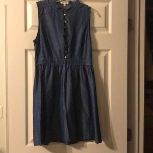 Monteau sleeveless denim blue dress